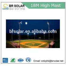 Iluminação alta de alta pressão solar brilhante do mastro da luz de inundação do sódio com luz de rua conduzida solar